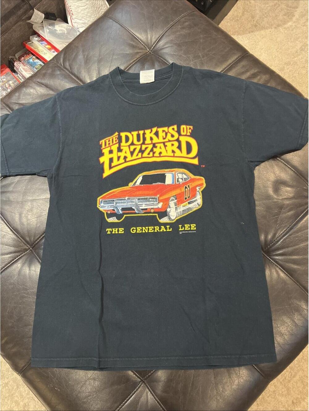 Black TV Show Series The Dukes of Hazzard General Lee Charger T-shirt L